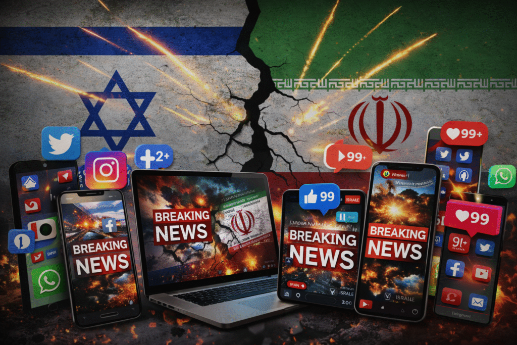 iran israel war breaking news spreading viral on social media platforms